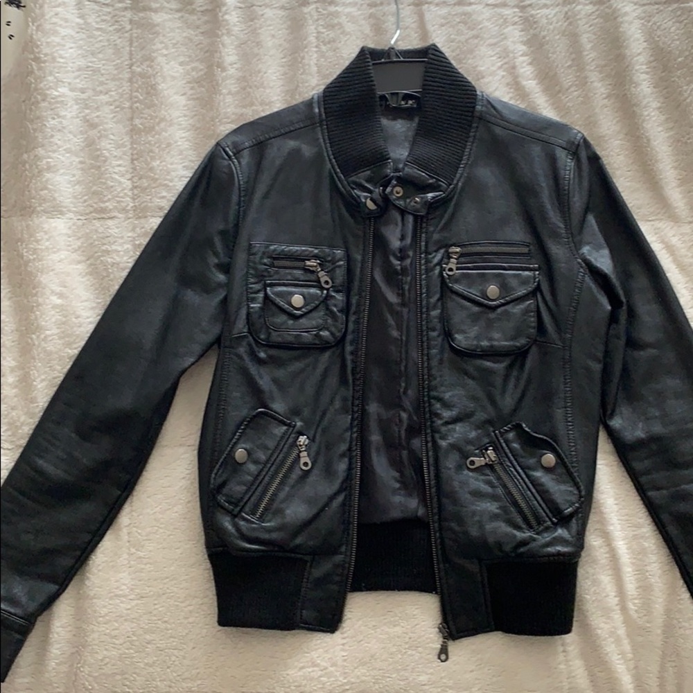 Allen B by Allen Schwartz Faux Leather Jacket